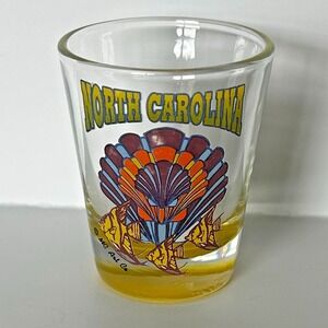 North‎ Carolina Shot Glass Fish Shell Collectible Barware Souvenir Drinkware